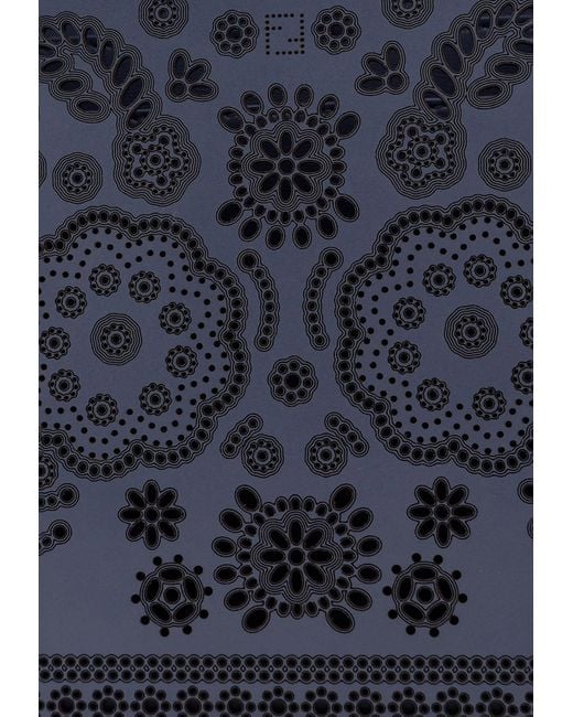 Fendi Blue Peekaboo Leather Shoulder Bag