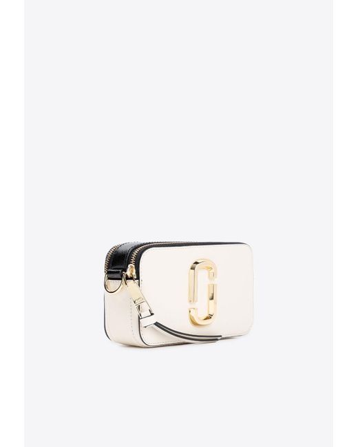 Marc Jacobs White The Snapshot Saffiano Leather Crossbody Bag