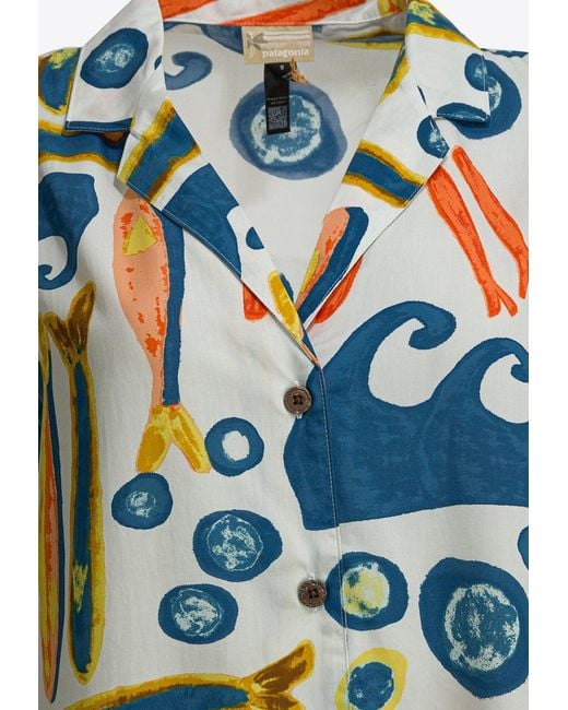 Patagonia White Printed Buttoned Shirt