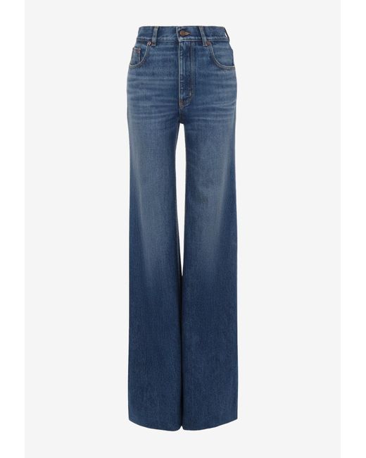 Chloé Blue High-Rise Flared Jeans