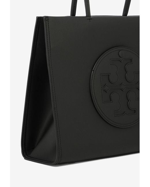 Tory Burch Black Small Ella Leather Tote Bag