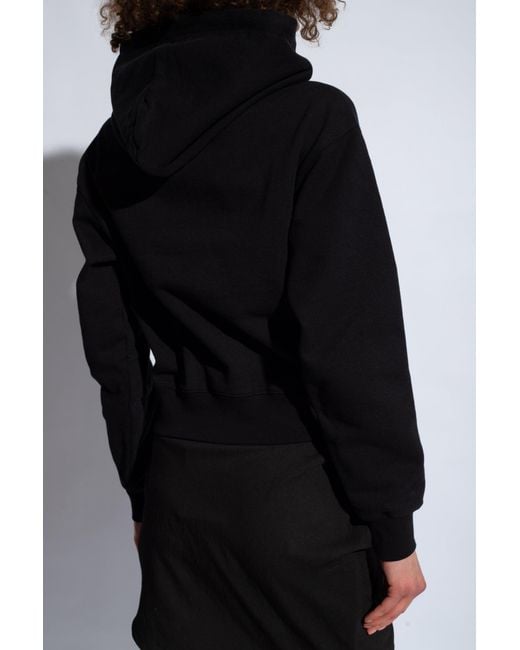 Jacquemus Black Logo-Embroidered Hooded Sweatshirt