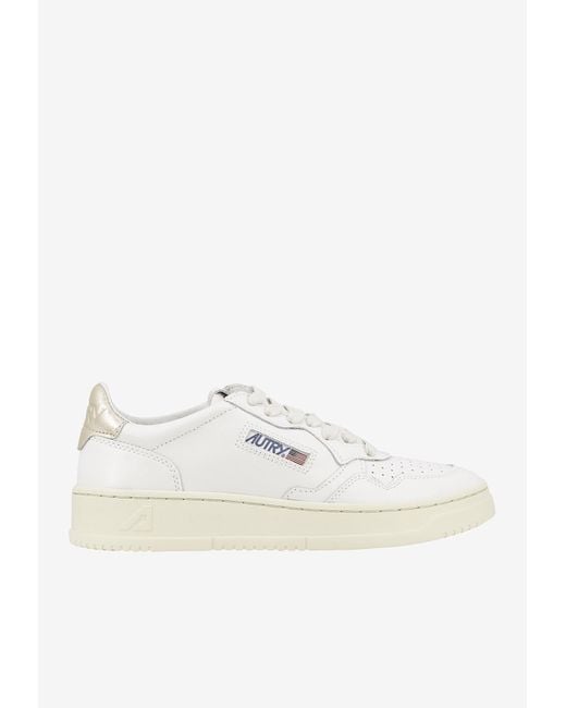 Autry White Medalist Low-Top Sneakers