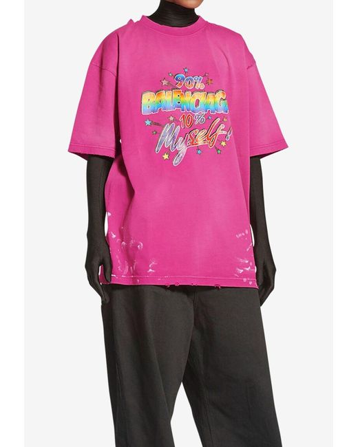 Balenciaga 90/10 T-shirt in Pink | Lyst