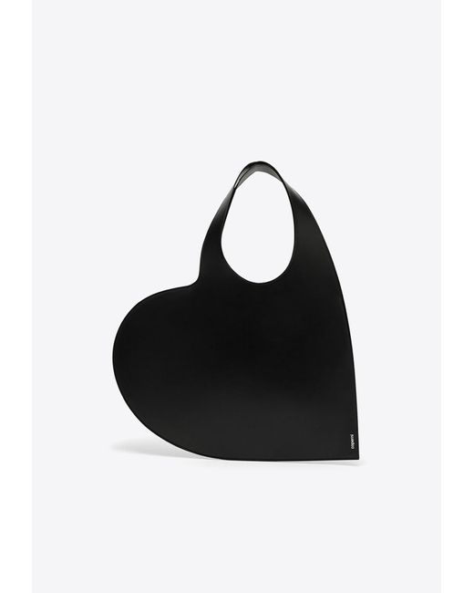 Coperni Black Heart Leather Tote Bag