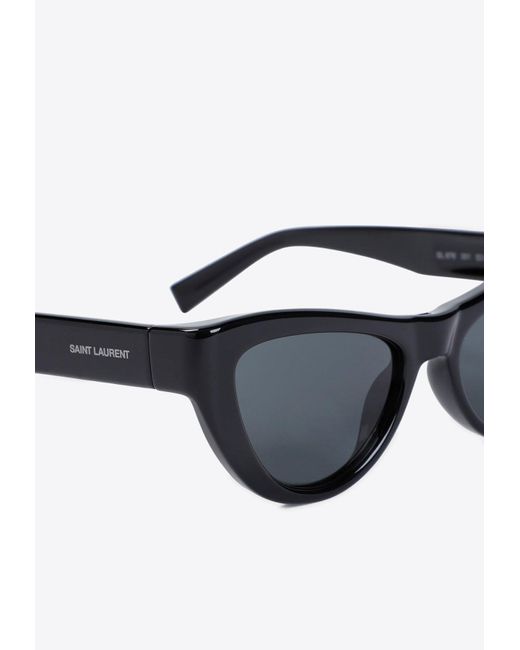 Saint Laurent White Sl 676 Cat-Eye Sunglasses