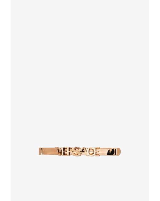Versace Logo-lettering Hair Clip in Gold (Metallic) | Lyst UK