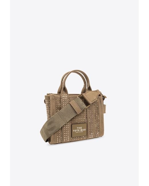 Marc Jacobs Green The Mini Crystal Embellished Tote Bag