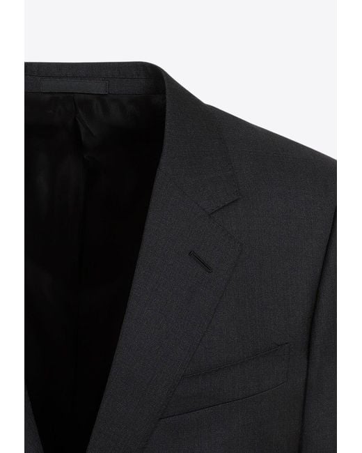Lanvin Black Single-Breasted Tailored Blazer for men