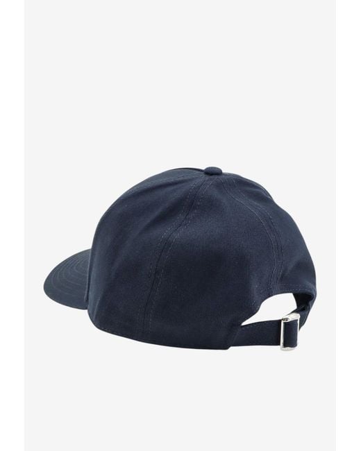 Moncler Blue Logo Baseball Cap for men