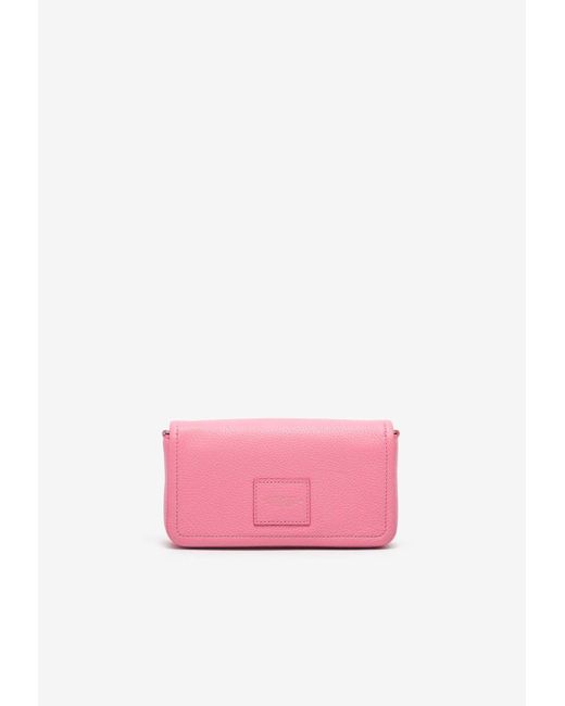 Marc Jacobs Pink The Mini Logo Crossbody Bag