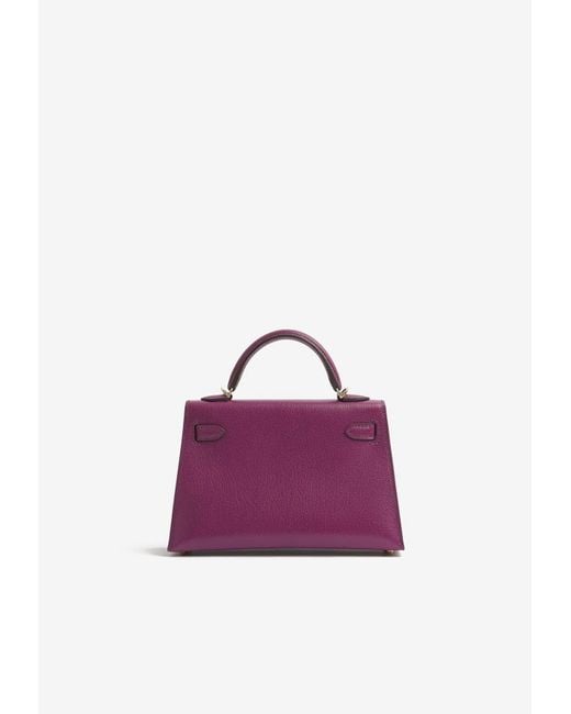 Hermès Purple Mini Kelly Sellier 20