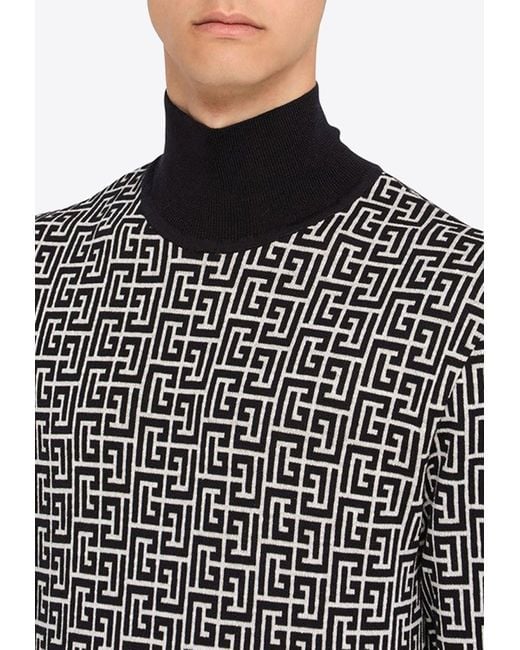 Turtlenecks & Polo necks Balmain - monogram-jacquard logo