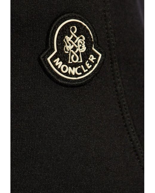 Moncler Black Logo Patch Track Pants for men