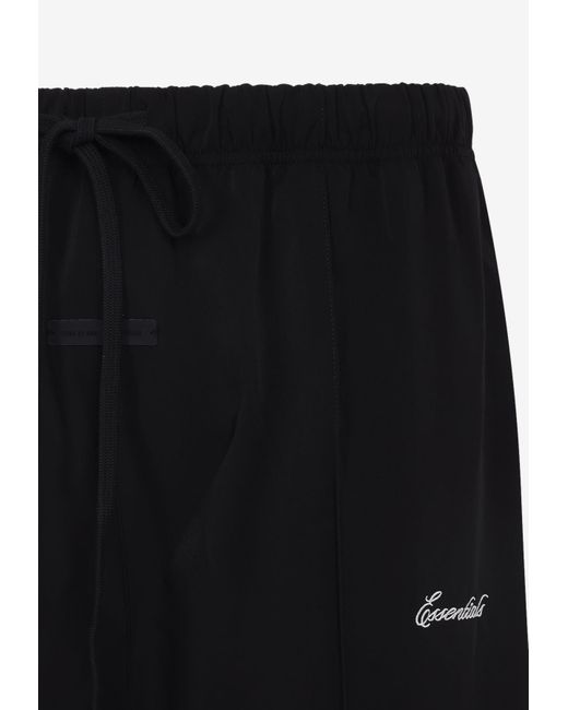 Fear Of God Black Logo Embroidered Track Pants for men