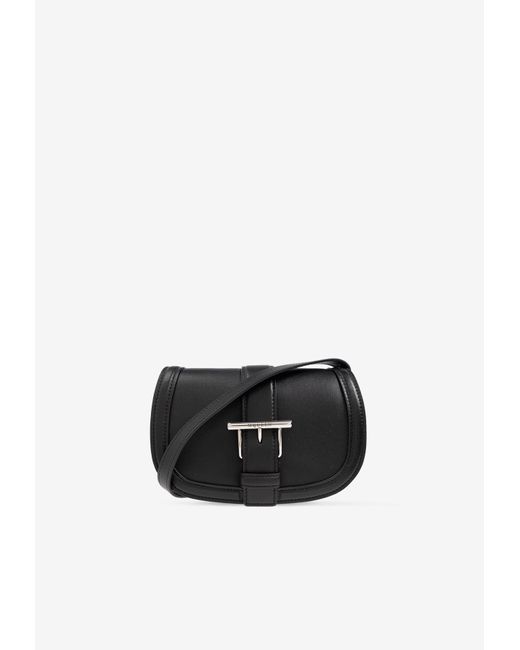 Alexander McQueen White Mini T-Bar Satchel Leather Crossbody Bag