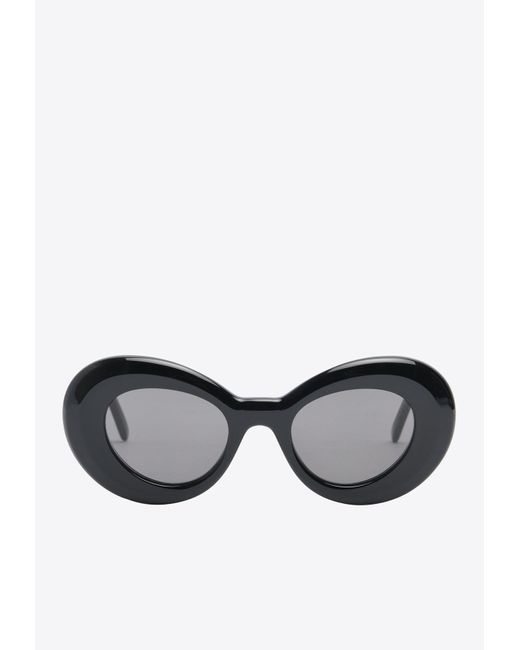 Loewe Black Curvy Cat-Eye Sunglasses