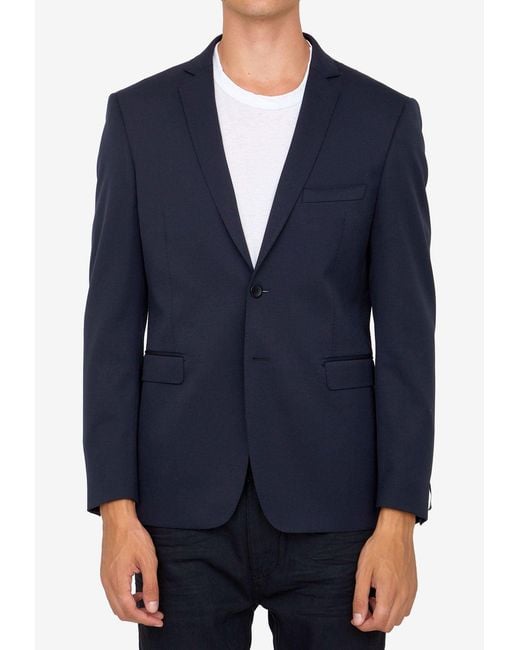 Tonello Blue Wool Single-Breasted Blazer for men
