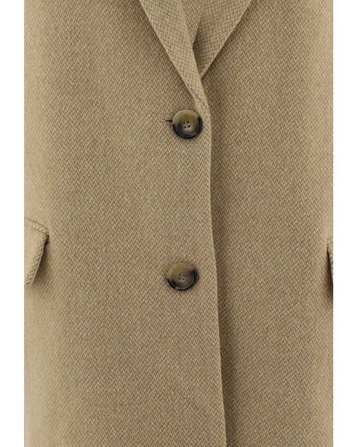 Isabel Marant Natural Limiza Wool Coat
