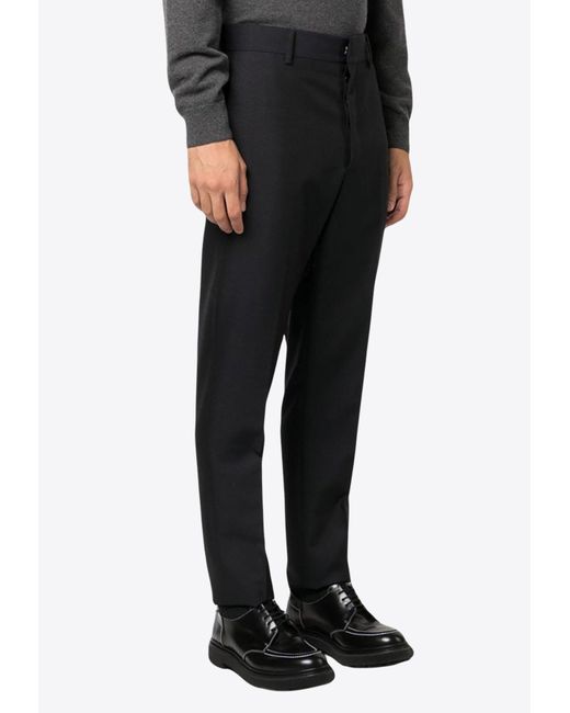 Prada Black Straight-Leg Tailored Pants for men