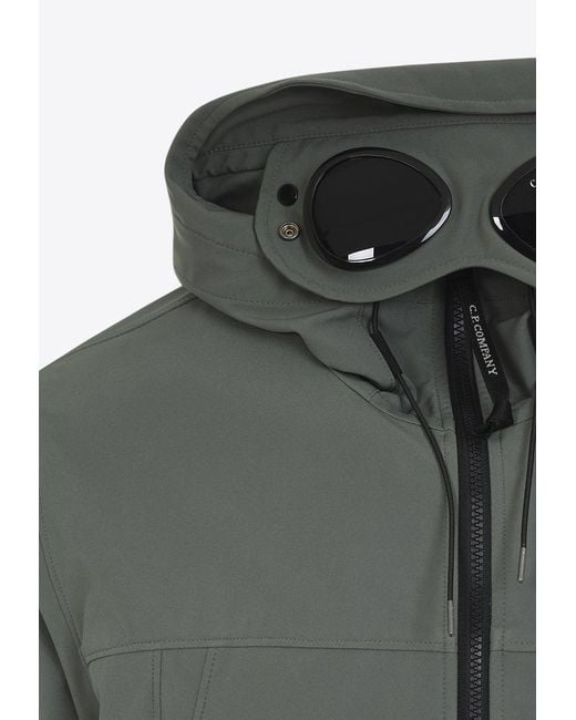 C P Company Gray Shell-R Goggle Waterproof Jacket for men