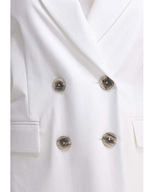 Herno White Double-Breasted Buttoned Blazer