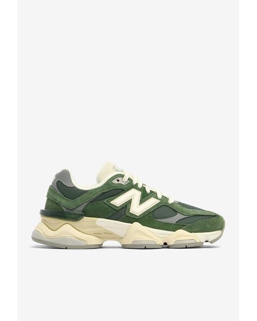 New Balance Green 9060 Low-Top Sneakers