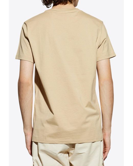 Balmain Natural Logo Print T-Shirt for men