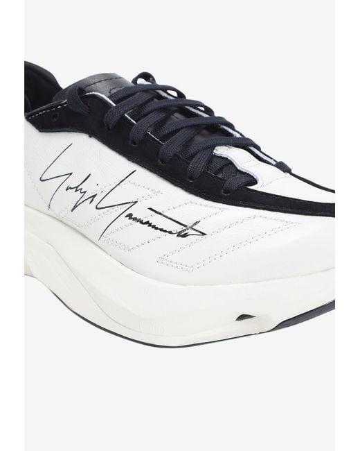Y-3 White Adios Pro 3 Low-Top Sneakers for men