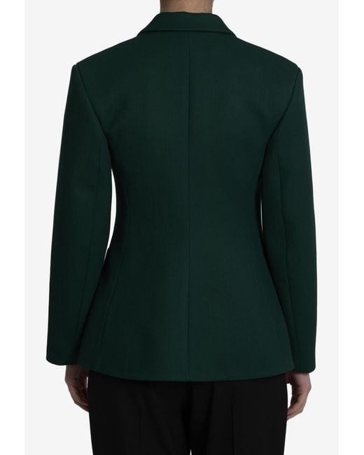 Loewe Black Single-Breasted Wool Blazer