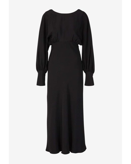 Chloé Black X Atelier Jolie Silk Maxi Dress
