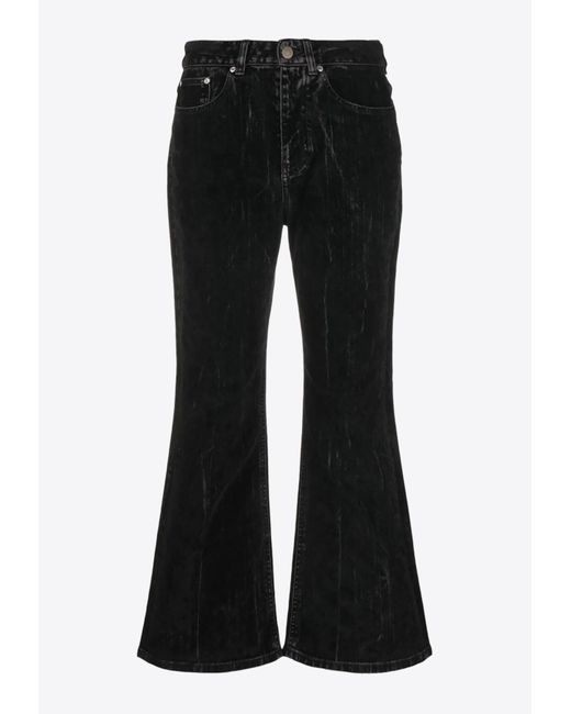 Stella McCartney Black Flared Cropped Jeans