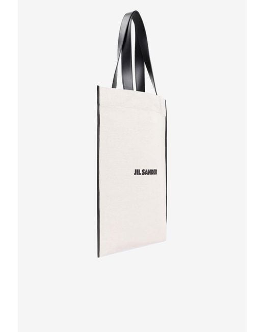 Jil Sander Natural Book Canvas Tote Bag for men