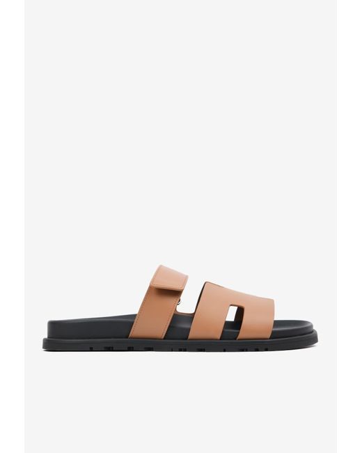 Hermès Brown Chypre Sandals for men