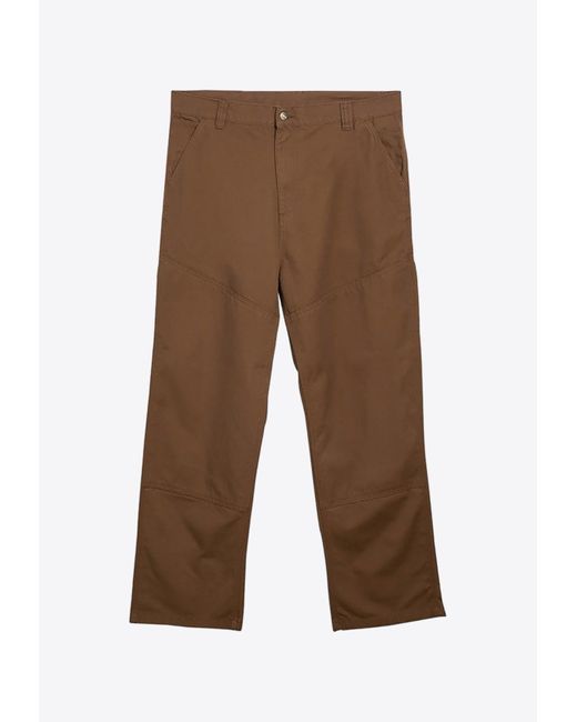 Carhartt Brown Wide-Leg Paneled Pants for men