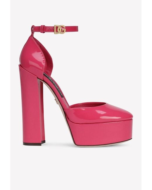 Dolce & Gabbana Pink Capri 145 Platform Pumps