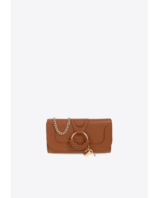 See By Chloé White Hana Chain Leather Clutch