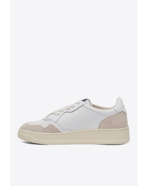 Autry White Medalist Low-Top Sneakers
