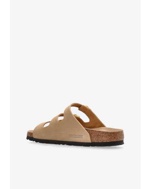 Birkenstock Brown Florida Fresh Triple-Strap Slides