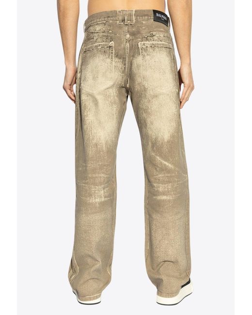 Balmain Natural Straight-Leg Jeans for men