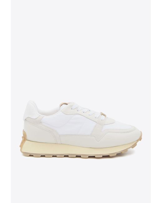 Tod's White Paneled Low-Top Sneakers