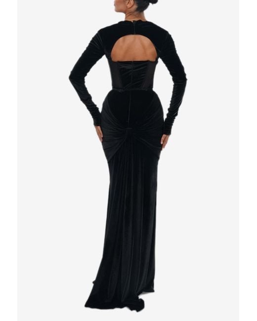 zeena zaki black dress Sequence Black Gown – INCANTO FASHION main image 0