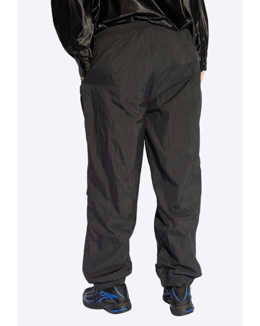 Unisex Navy Printed Parachute Track Pants