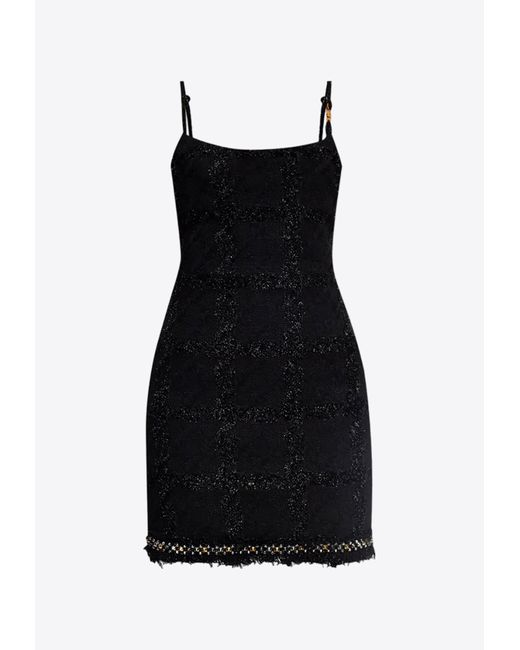 Versace Black Sleeveless Slip Mini Dress
