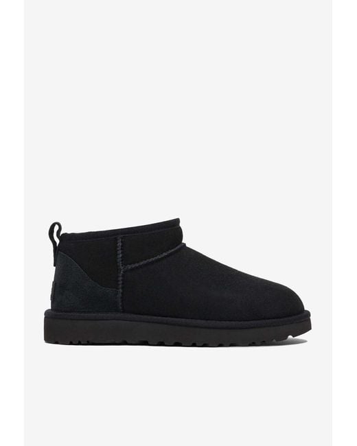 Ugg Black Classic Ultra Mini Ankle Boots