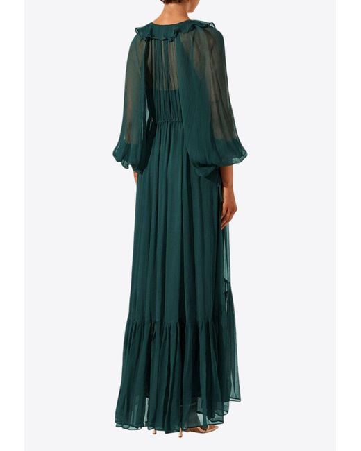 green emerald velvet dress Elle Silk Tie Mini Dress