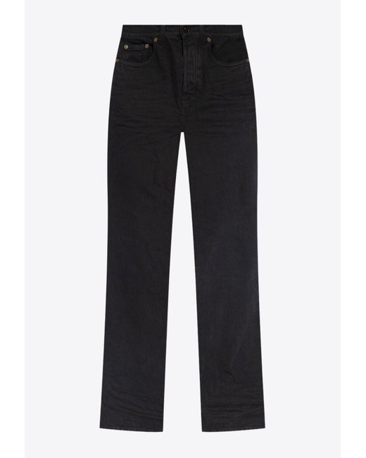 Saint Laurent Black Straight-Leg Jeans
