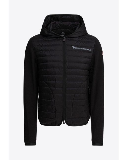 Moncler Black Logo Patch Padded Jacket for men