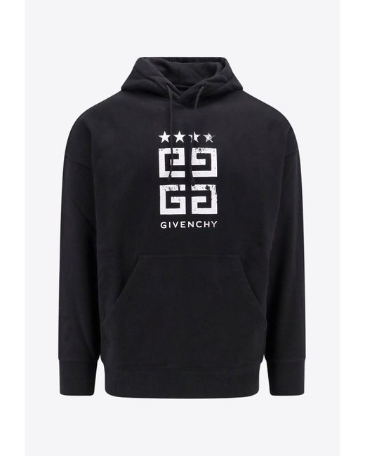Givenchy Blue 4G Logo Hooded Sweatshirt for men