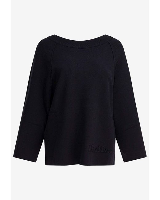 Max Mara Blue Dumbo Wool-Blend Sweater